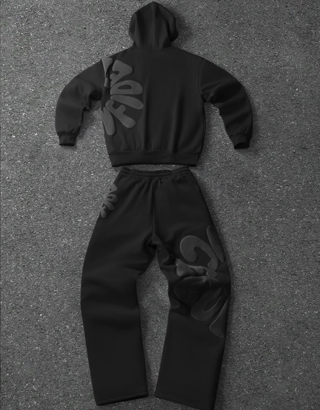 Manfinity Roghcode Set de hanorac cu glugă și pantaloni de trening pentru bărbați, cu imprimeu cu litere